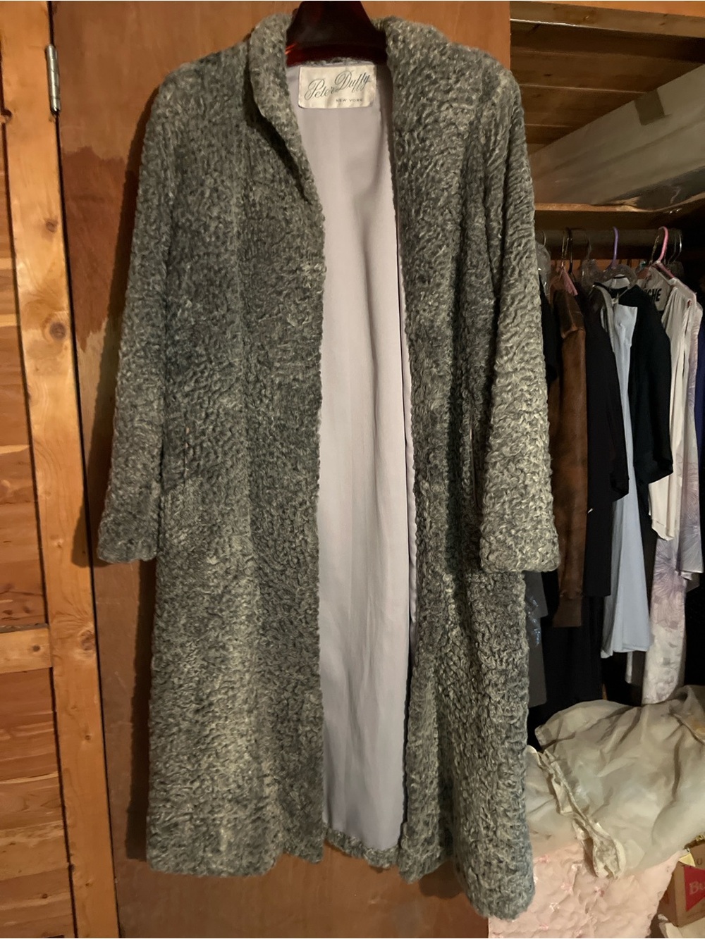 Vintage Peter Duffy Persian lamb fur coat